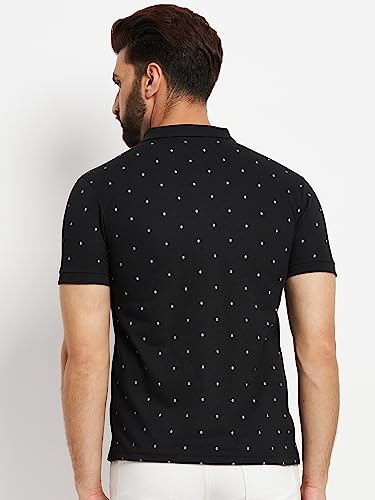 Image of Men's Cotton Half Sleeves Printed Polo T-shirt-POLO105