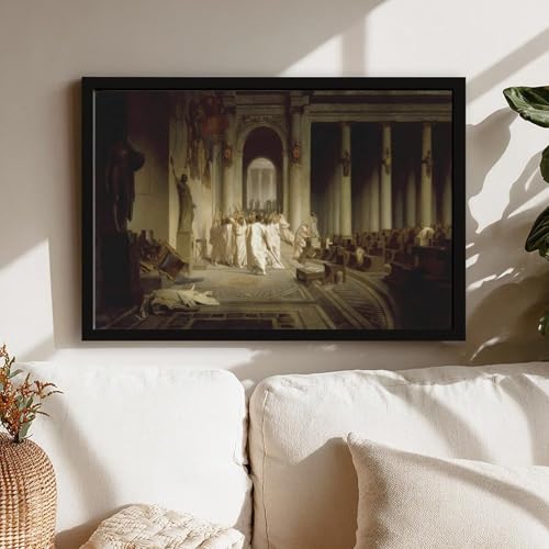 La Mort de César impression sur toile cadre à suspendre bureau 20x30
