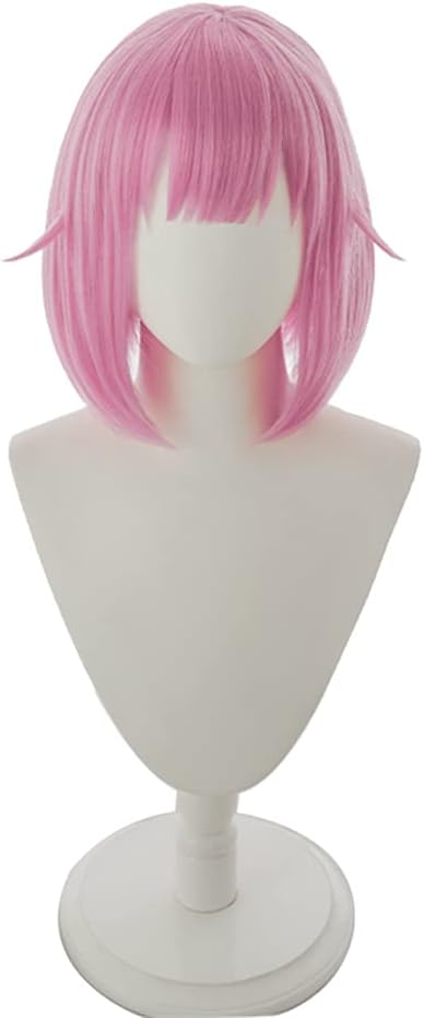 Anime Cosplay Wig Short Pink Halloween Party Wigs for Women