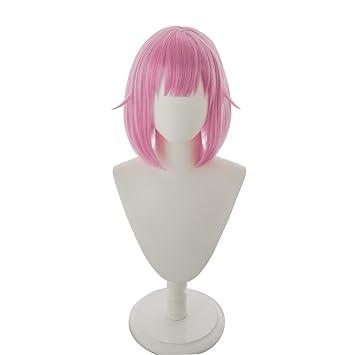 Xingwang Queen Anime Cosplay Wig Short Pink Halloween Party Wigs for Women