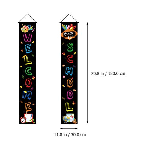 NUOBESTY 1 par de faixas de boas-vindas para decoração de casais de volta às aulas
