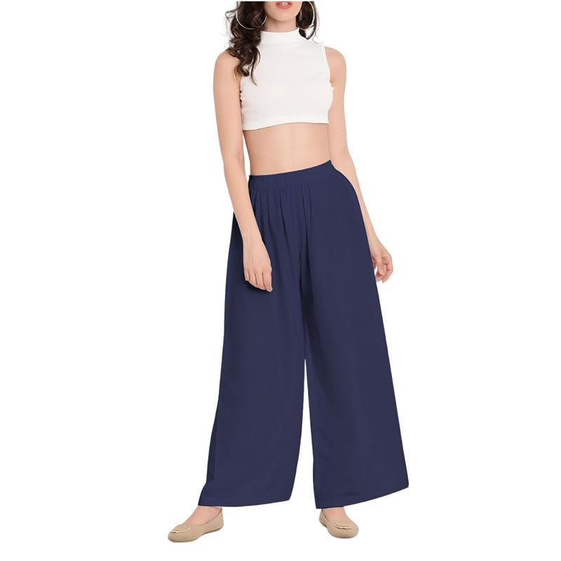 Pantalon Palazzo fluide floral femme jambes larges contre la chaleur