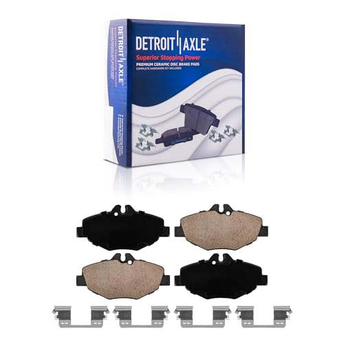 Image of Detroit Axle - Front Brake Pads for 2003-2009 Mercedes-Benz E320, 2006-2009 E350, Ceramic Brake Pads w /Hardware 2007 2008 Replacement