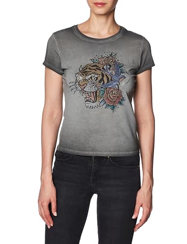 GUESS T-Shirt SS Crystal Tiger R5 : le haut parfait pour affirmer son style avec confort
