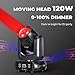 120W LED Moving Head Dj Light Roto Prism Beam Stage Lights 2 Pack, 8 GOBOs 8 Colors DMX 512 12CH Sound for Disco Party Stage Lighting (2)
