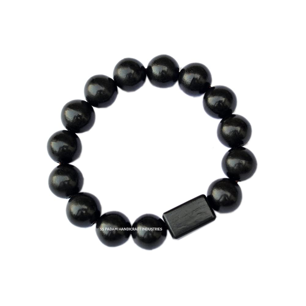 14mm Black Ebony Wood Karungali Designer Wrist Bracelet By SS Padam (B093CJ9YH3) Amazon Price History, Amazon Price Tracker
