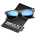 zeroUV ZV-8029f Polarized Wayfarer Sunglasses, Black, 58 mm