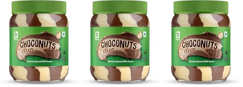 Image of Boni Choconuts Duo Hazelnut Spread With Cocoa - 400g | Netherland Chocolate Spread | Smooth & Spreadable (Pack of 3)
