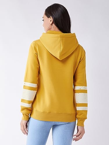 Image of Modeve Women Printed Hooded Sweatshirt for Winter