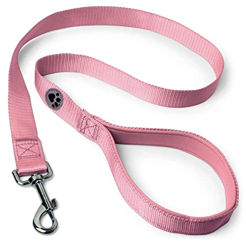 iGadgitz Home U7157 Guinzaglio per Cani Imbottito, Guinzaglio Cane con Maniglia Imbottita -Rosa -100cm (1m)