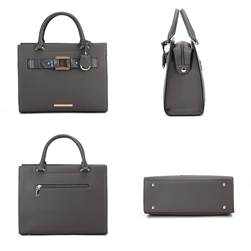 Image of MKF Collection Crossbody Tote Bag for Women & Wristlet Wallet Purse Set - PU Leather Top-Handle Satchel Shoulder Handbag
