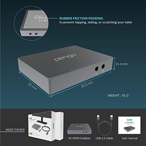 Pengo 4K Hdmi Pass-Through Grabber, Game Capture Card At 1080P60Fps, No Driver, Usb 3.0 Uvc For Win, Macos, No Latency, Livestream For Xbox One, Nintendo Switch, Ps5 (No Hdcp/No 1080I) #TOP7
