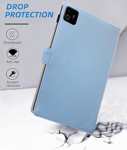 Image of TGK Flip Cover Case for Xiaomi Mi Pad 8 /8 Pro /Mi Pad 7 /7 Pro 11.2 inch Tablet with Stylus Holder (Sky Blue)