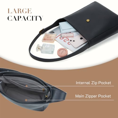 Image of Missnine Hobo Bag Purses and Handbags for Women Top Handle Handbags with Pocket Zipper