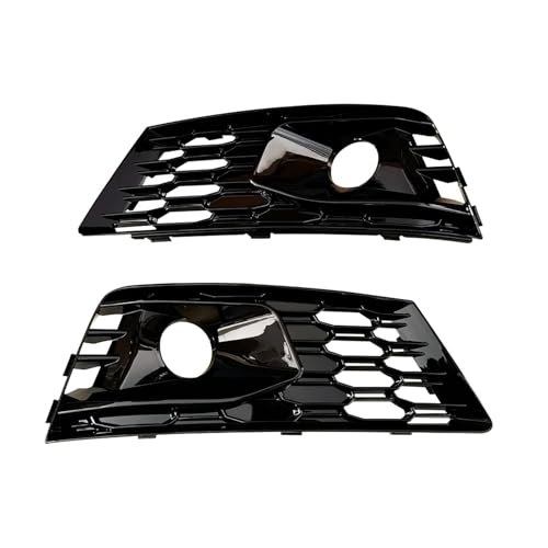 Honeycomb Compatible For Audi A4 B9 2016-2018 Front Bumper Fog Light Grille Lamp Grill Cover With Fake ACC Trim Cars Accessories