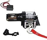 BULLDOG Winch 15002 Winch (3000lb ATV with Mini-Rocker Switch, Mounting Channel,...