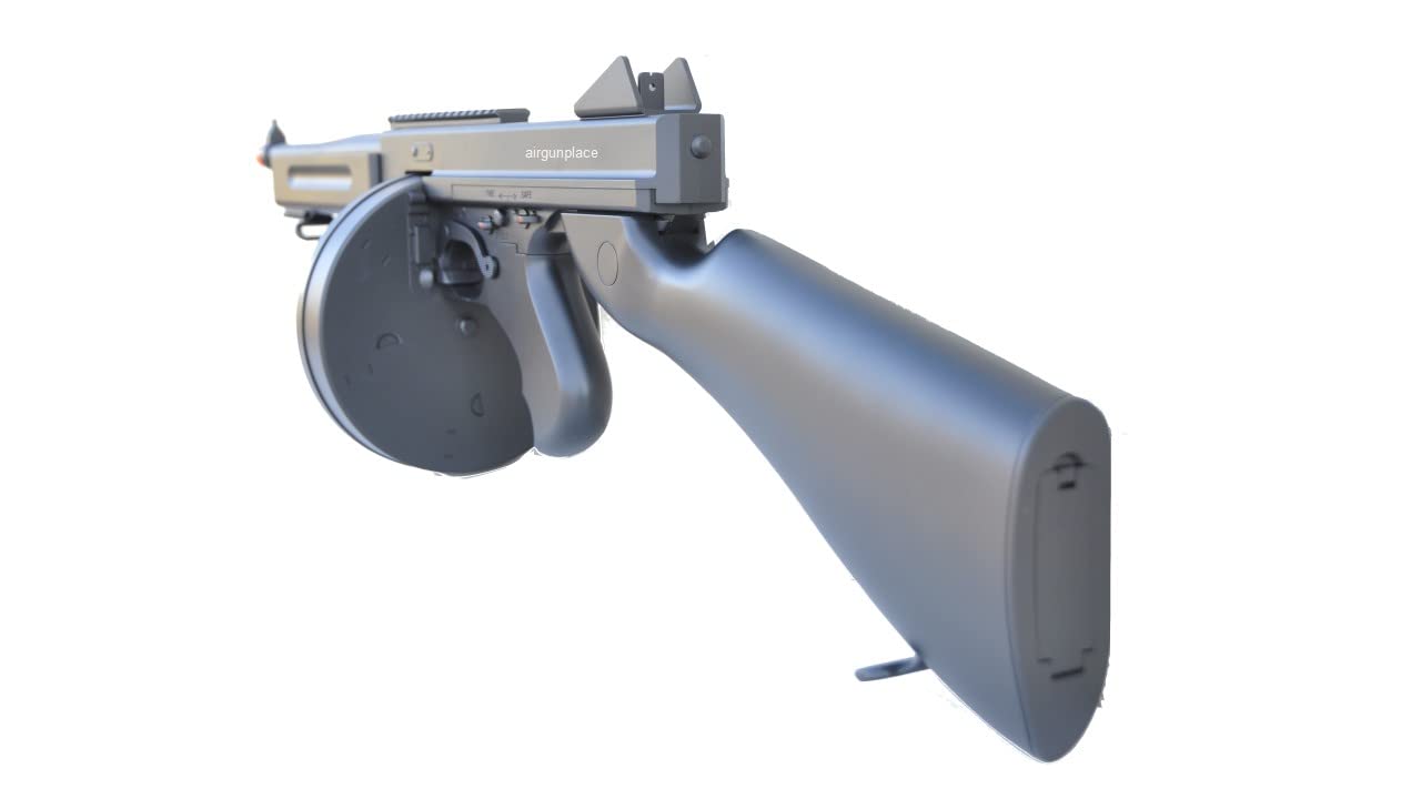 Airgunplace Electric Full/SemiAuto Airsoft Submachine Gun Tommy Gun