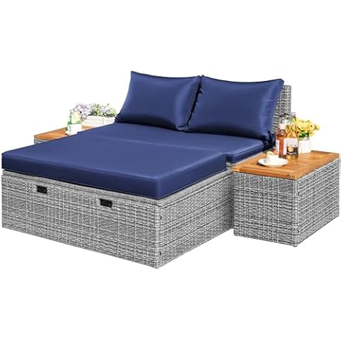 Flamaker Outdoor Rattan Lounge Chair Set Cover