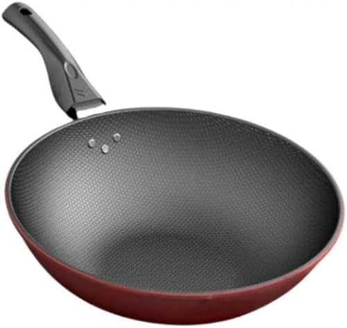 Zxyler伝統的鉄鍋中華鍋 深型炒め鍋 ガスコンロ・IH コンロ両対応 蓋付き鉄いため鍋 中華料理調理最適 焦げ付き抑制設計 お手入れ簡単 使いやすい家庭用フライパン兼用