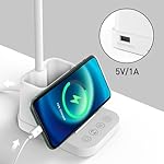 AXX White LED Desk Lamp with USB Charging Port, Flexible Gooseneck Table Light for Kids, 650LM, Phone Mount, Pen Holder, Timer Settings, Study Essentials for College Dorm Room Home Office Bedroom - Image 4