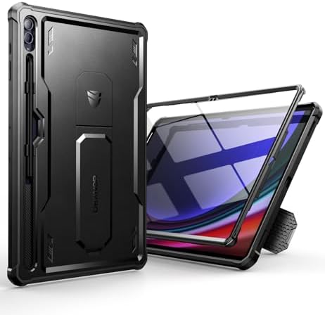 Dexnor Case for Samsung Galaxy Tab S9 Ultra (2023) / Tab S8 Ultra (2022) 14.6 Inch, [Built in Screen Protector & Kickstand] with Pen Holder Heavy Duty Shockproof Full Body Protective Cover (Black)