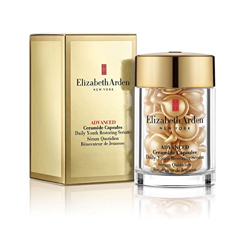 Elizabeth Arden Anti-Aging Ceramide Capsules Serum, Advanced Daily Youth Restoring Serum, 30 Count