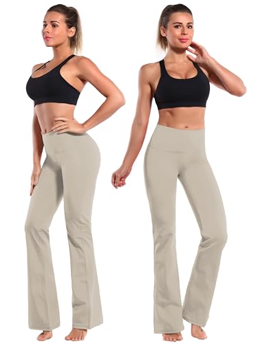 Image of BUBBLELIME 29 inch /31 inch /33 inch /35 inch /37 inch 3 Styles Women's High Waist Bootcut Yoga Pants Basic /Side Pockets Tummy Control Workout Flared
