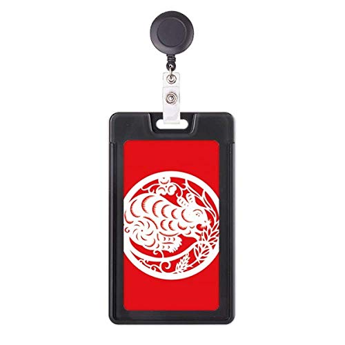 Porte-badge rétractable pour ne plus perdre sa carte avec motif rat chinois