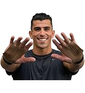 Bear KompleX 3 Hole Leather Hand Grips for Crosffit Workouts, Pull-ups, Weightlifting, WOD Gymnas...