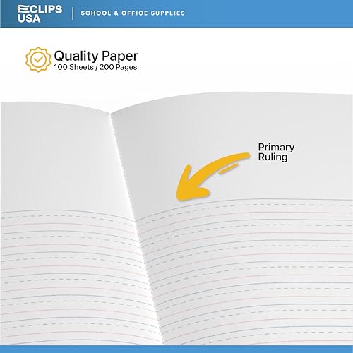 Cahier de composition primaire K-2 et journal de note en vrac pour l'école élémentaire