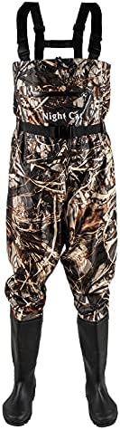 Night Cat Fishing Waders Camoflage for Men Women Waterproof Hunting Chest Wader with Bootfoot Belt Breathable Lightweight Size 6 to 14