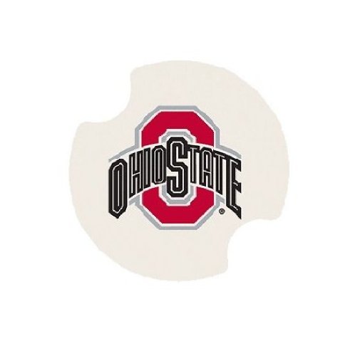 Thirstystone Ohio State University Car Cup Holder Coaster, 2-Pack, Multicolor, 2.25