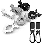 6 Kinderwagen Klammer + 2 Haken Clips für Einkaufstasche Spielzeug Wickeltasche Winter Decke , Kinderwagen Zubehör, Geschenk zur Baby Geburt
