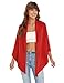 iWoo Pashmina Wraps for Women Knitted Shawls and Wraps Open Front Cardigan Cape Soft Sweater Scarf Winter Dresses for Women Red
