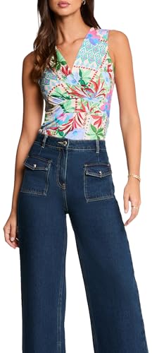T-Shirt sans manches Morgan 261-dcancun top d'été col rond noir pour femme