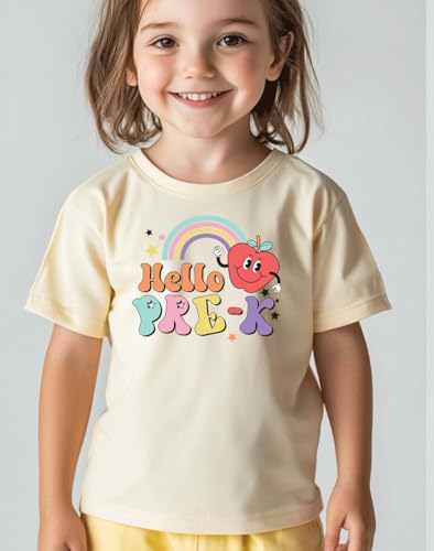 Image of Kids Toddler Boys Girls Back to School Shirt First Day of Preschool T-Shirt Short Sleeve Top