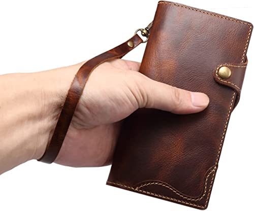 Étui en cuir véritable pour iPhone 14 chic bleu à rabat