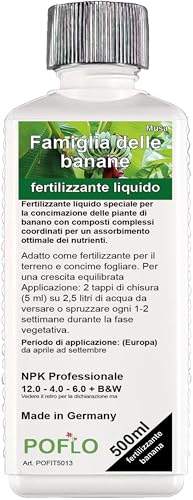 POFLO Fertilizzante per piante di banana Fertilizzante Musa Fertilizzante HIGHTECH per piante di banana (500 ml)