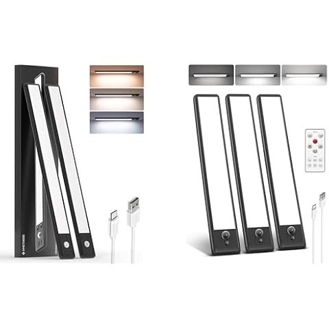 AMETHEUS 2+3 Pack Under Cabinet Lights 14.5in + 9in Cover