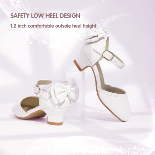 PANDANINJIA Wendy Girls Heels Dress Shoes Flower Girl Mary Jane Sandals Wedding Party Princess Shoes for Toddler Little Kid Big Kid3