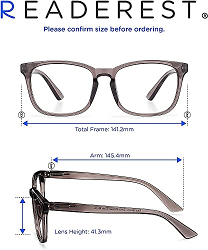 Image of Readerest Blue Light Reading Glasses - Lightweight Computer Glasses w /Spring Hinges - UV Protection, Anti Glare & Eye Strain