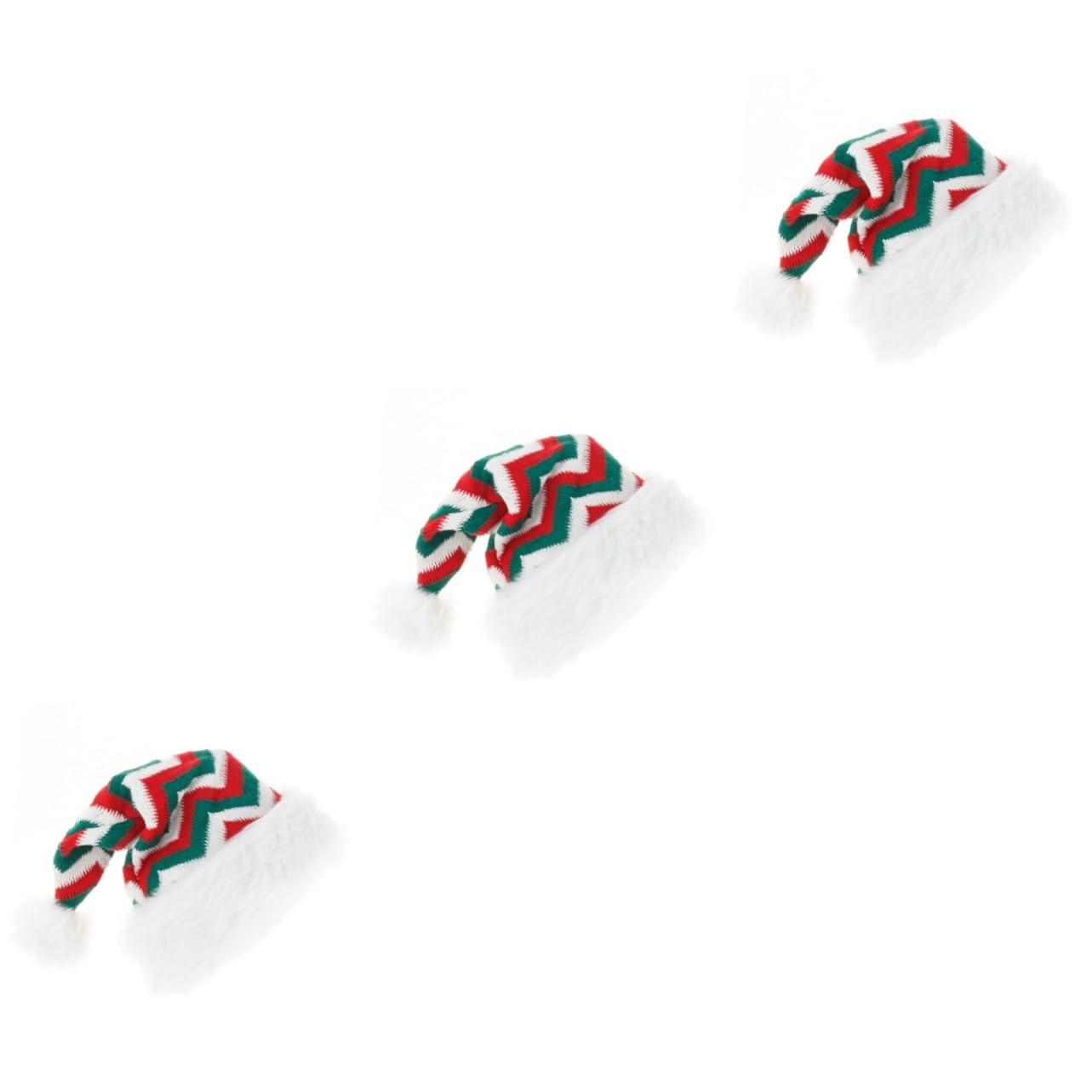 GALPADA 3piezas Sombrero De Navidad De Papá Noel De Tejida Pompones Gorro Cálido y Acogedor Para Adultos Para Celebraciones Festivas