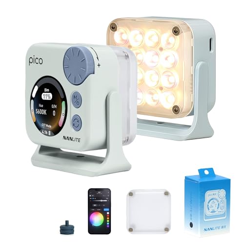 Image of Nanlite Pico Portable LED Fill Light - Full Color RGB (Mint Blue)