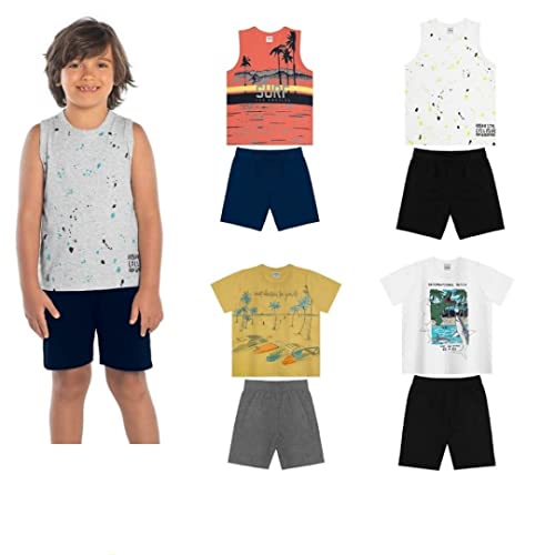 Kit Com 06 Conjunto de Calor Infantil/Juvenil Masculino Kyly Brandili Rovitex Elian (06)