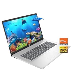 HP Laptop de 17.3 pulgadas para negocios y estudiantes, pantalla FHD de 17 pulgadas, procesador AMD Ryzen 5 Beat i7-1165G7, hasta 4.3 GHz, 32 GB de RAM, SSD de 1 TB, WiFi, HDMI, USB-C, cámara web,