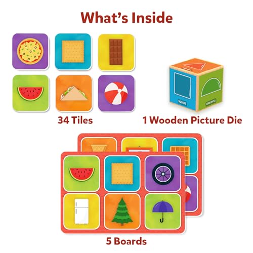 Skillmatics Board Game - Memory Match Shapes, Fun & Fast Memory Game for Kids, Preschoolers, Toddlers, Gifts for Boys & Girls Ages 3, 4, 5, 6, 7