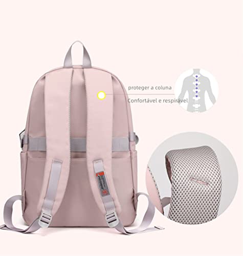 Mochila Impermeável mochilas Para Notebook Masculina/Feminina Acessórios gratuitos Azul