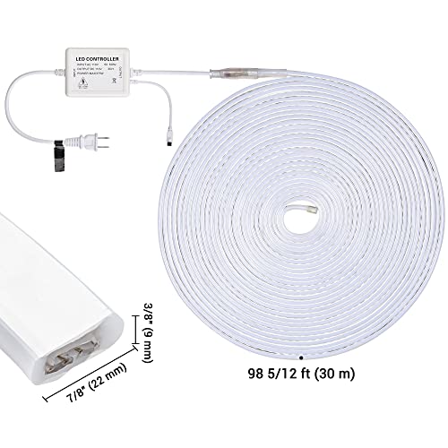 Yescom 100Ft/30M Led Rgb Neon Rope Lights Waterproof Multicolor Dynamic Mode Diy Neon Rope Lights With Remote Control For Bar Club Food Trailers Commercial Sign Indoor Outdoor Decoration #TOP5