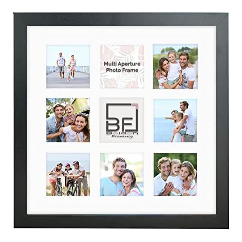 Multi Aperture Photo Picture Frames Holds 2, 3 or 4 Photos Various Sizes SQUARE Cover