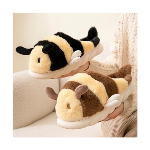 Women and men's cotton slippers, animal slippers, warm and non slip, holiday gifts3